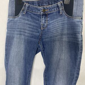 ISABEL MATERNITY Jeans Low Rise Bootcut Under Belly Stretch Denim Womens 6 Blue